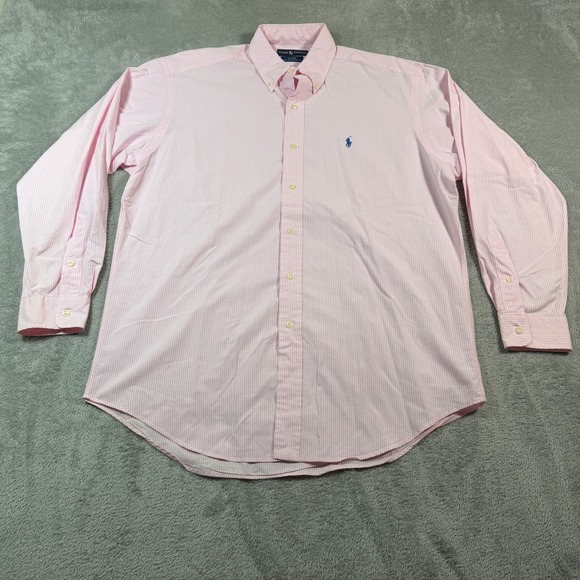 Ralph Lauren Other - Ralph Lauren Button Down Shirt Mens Medium Pink Gingham Blake Long Sleeve Career